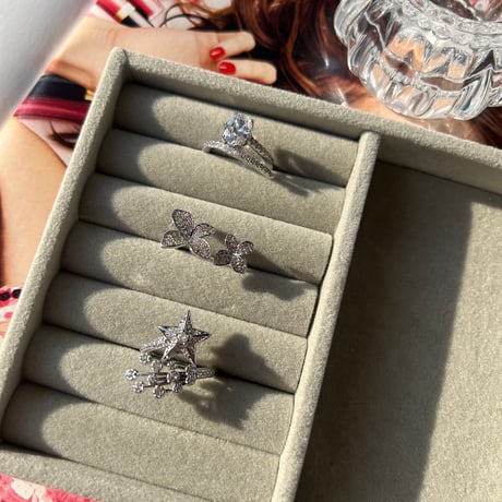 zirconia stone open ring