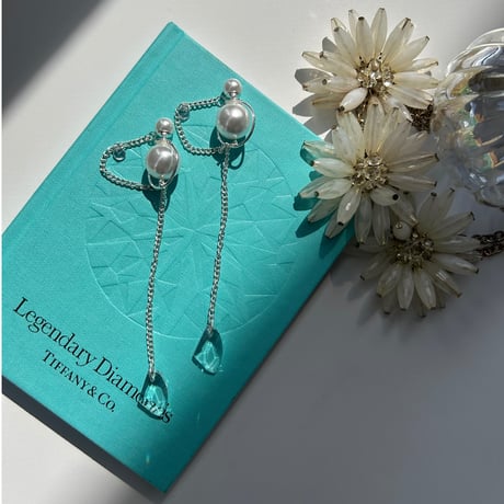 clear long pearl catch pierce