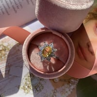 yellow flower stone ring