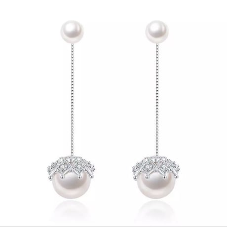 pearl jewelry long chain  pierce