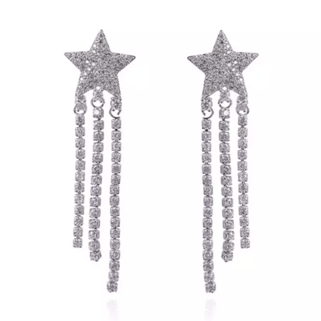 shooting star stone fringe pierce
