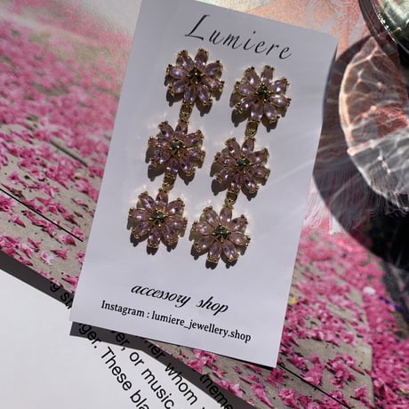 sakura flower stone  pierce