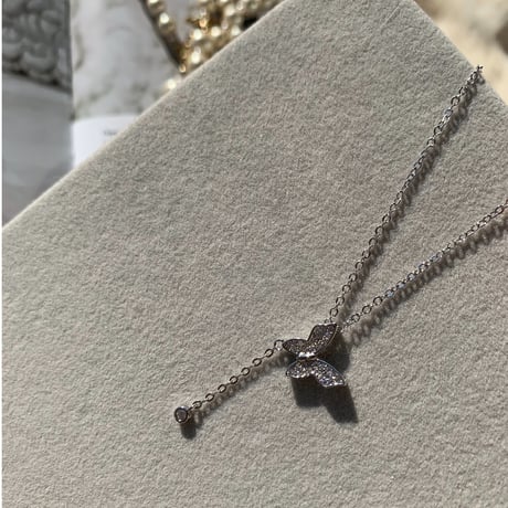 butterfly chain stone necklace