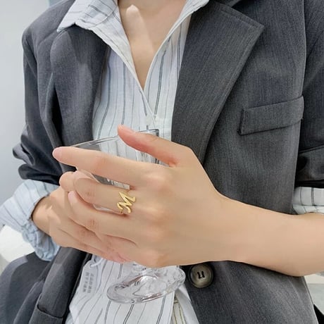 metal gold chain ring
