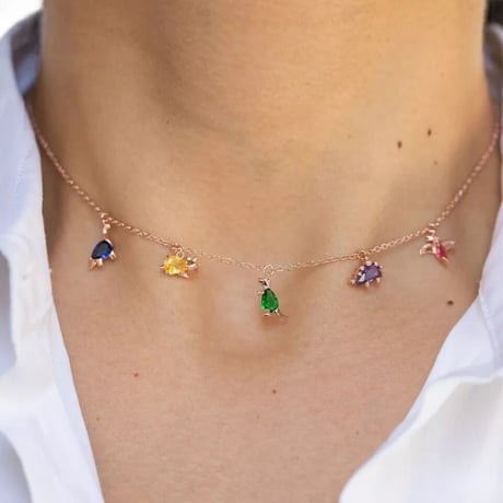 colorful dinosaur stone necklace/bracelet/anklet