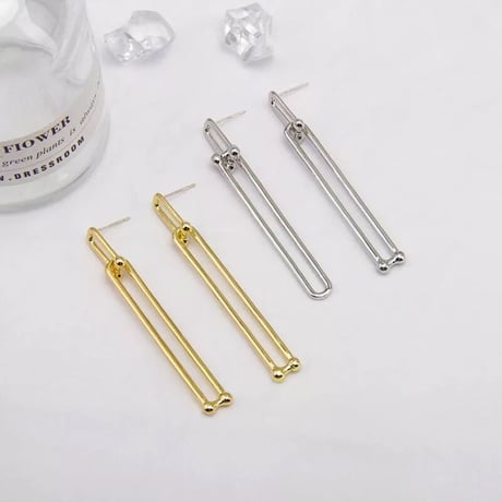 simple metal long pierce