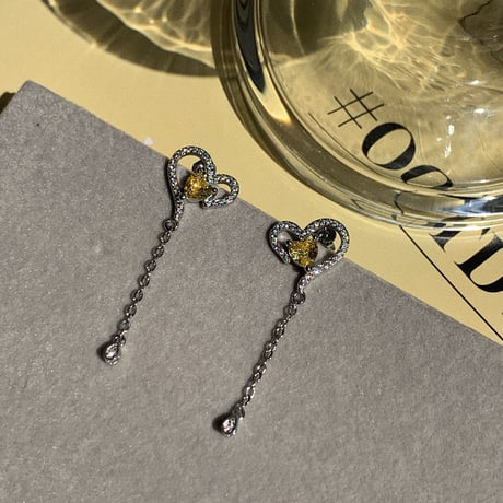 heart chain long pierce