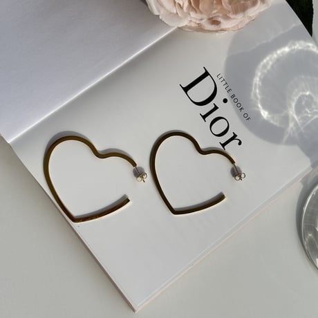 gold heart hoop pierce