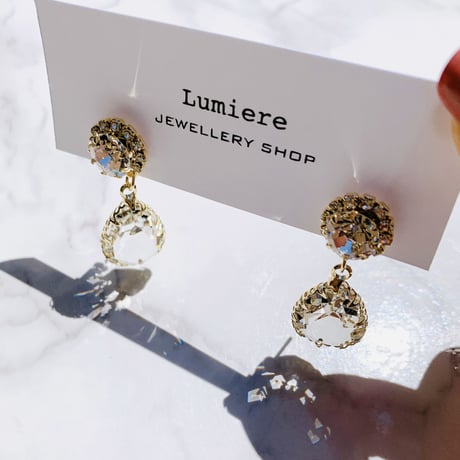 clear drop  stone  pierce