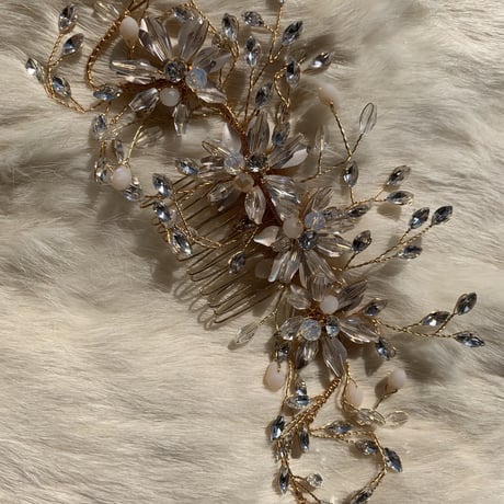 flower stone hair accessory