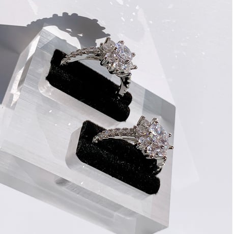 flower stone open ring