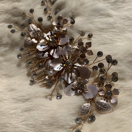 flower stone hair accessory