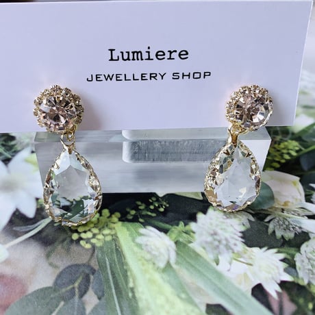 clear drop  stone  pierce