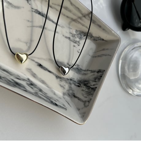 metal heart choker necklace