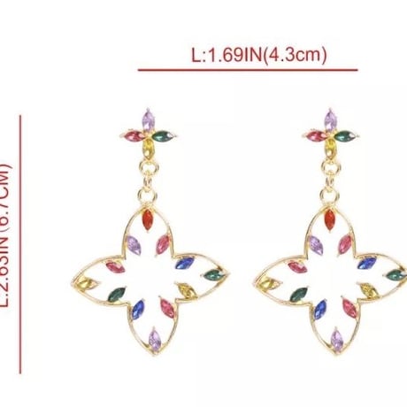 colorful flower stone pierce
