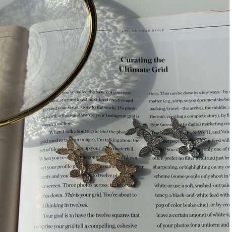 double butterfly stone pierce