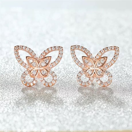 double butterfly pierce/earring