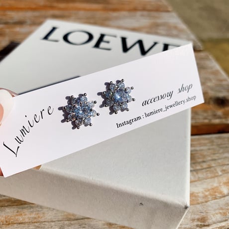 zirconia flower stone pierce