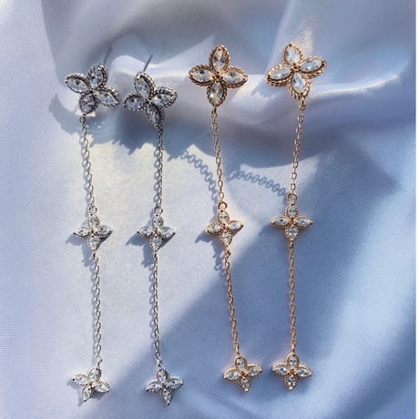 flower stone long chain pierce