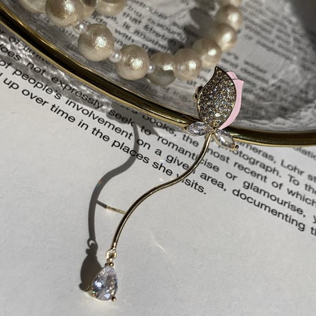 flower pink ear cuffs