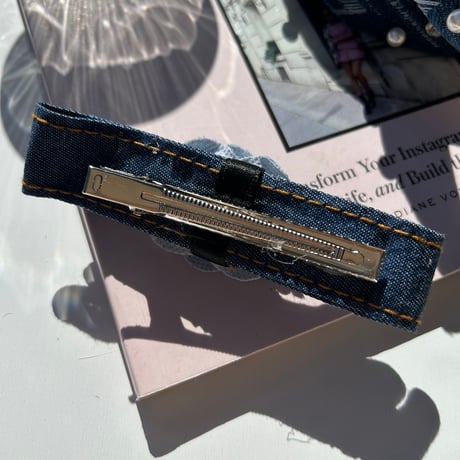 denim hair band/hair pin