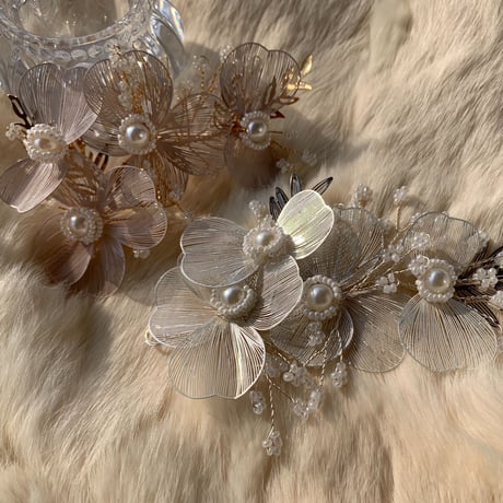 flower see-through hair accessory