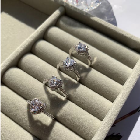 zirconia heart ring