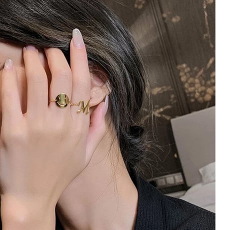metal gold chain ring