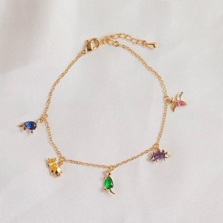 colorful dinosaur stone necklace/bracelet/anklet