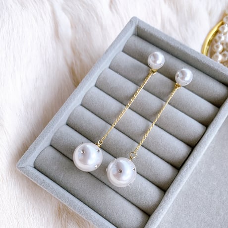 pearl dot stone 2way pierce