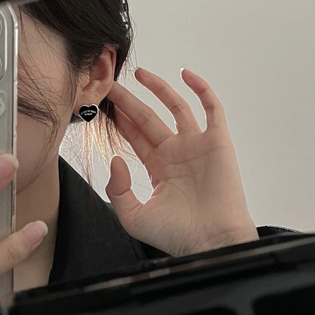 silver heart metal pierce
