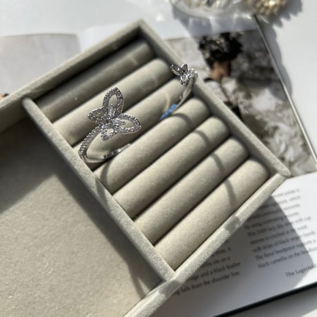 double butterfly stone bangle