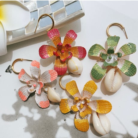 summer flower × shell pierce