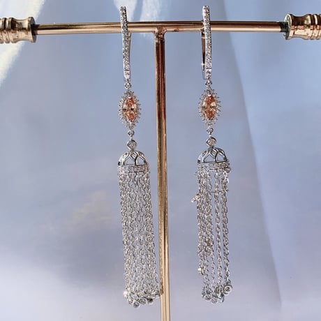 tassel stone long pierce