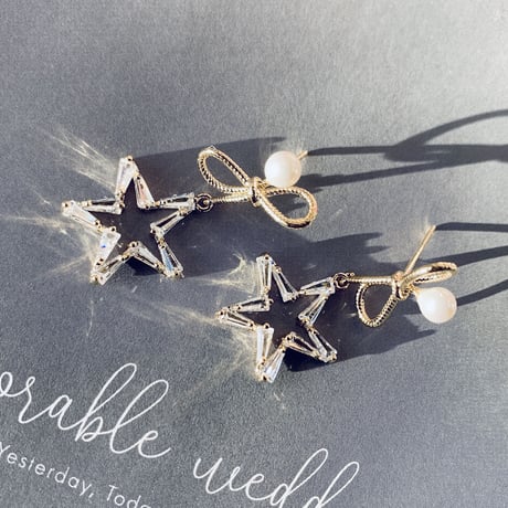 ribbon × star  pierce