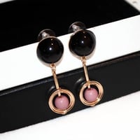 black × pink circl pierce