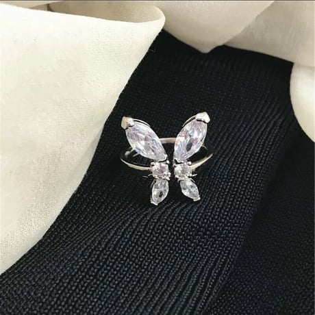 butterfly stone open ring
