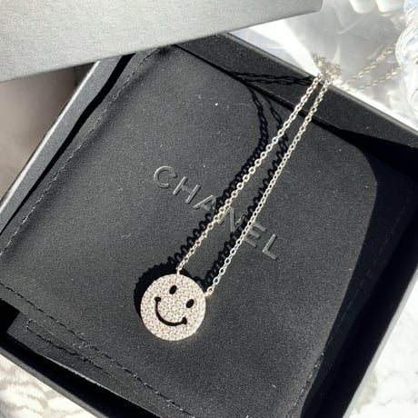 smile stone silver necklace