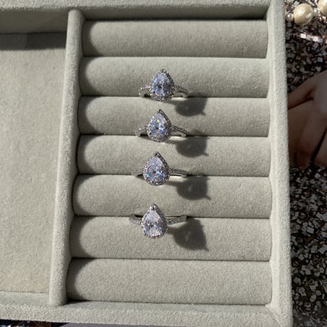 zirconia drop stone ring