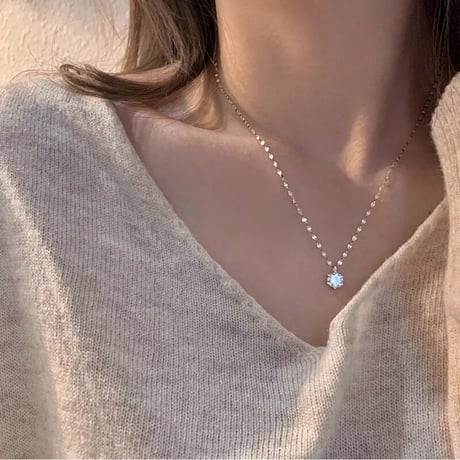 point stone chain necklace