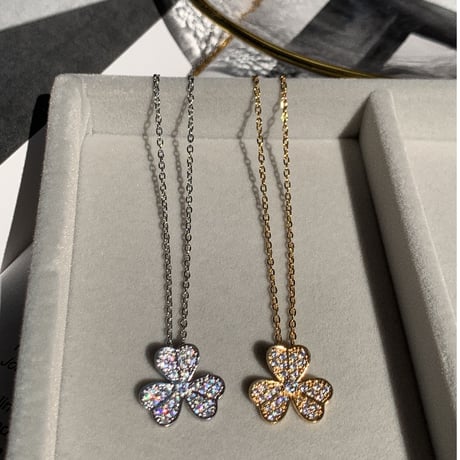 clover stone necklace