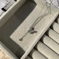 butterfly chain stone necklace