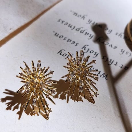 gold crystal pierce