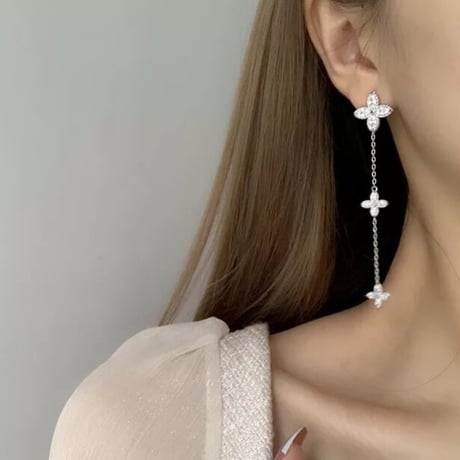 flower stone long chain pierce