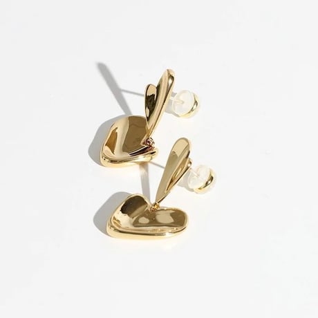 metal double heart  pierce
