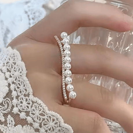 pearl double ring