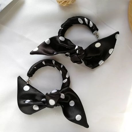 dot ribbon hoop pierce