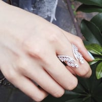 angel wing stone ring