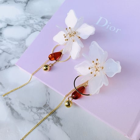 flower chain long  pierce