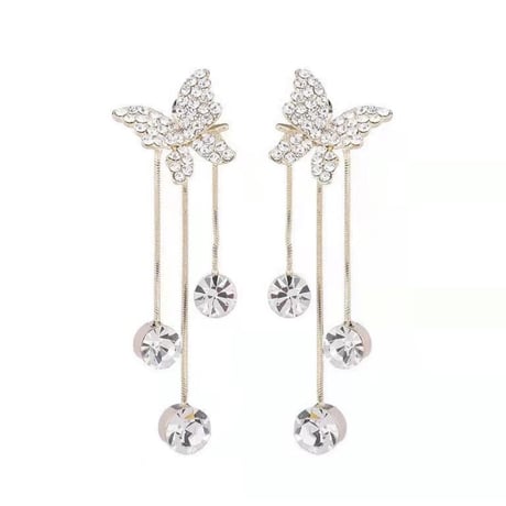 butterfly stone 2way tassel pierce